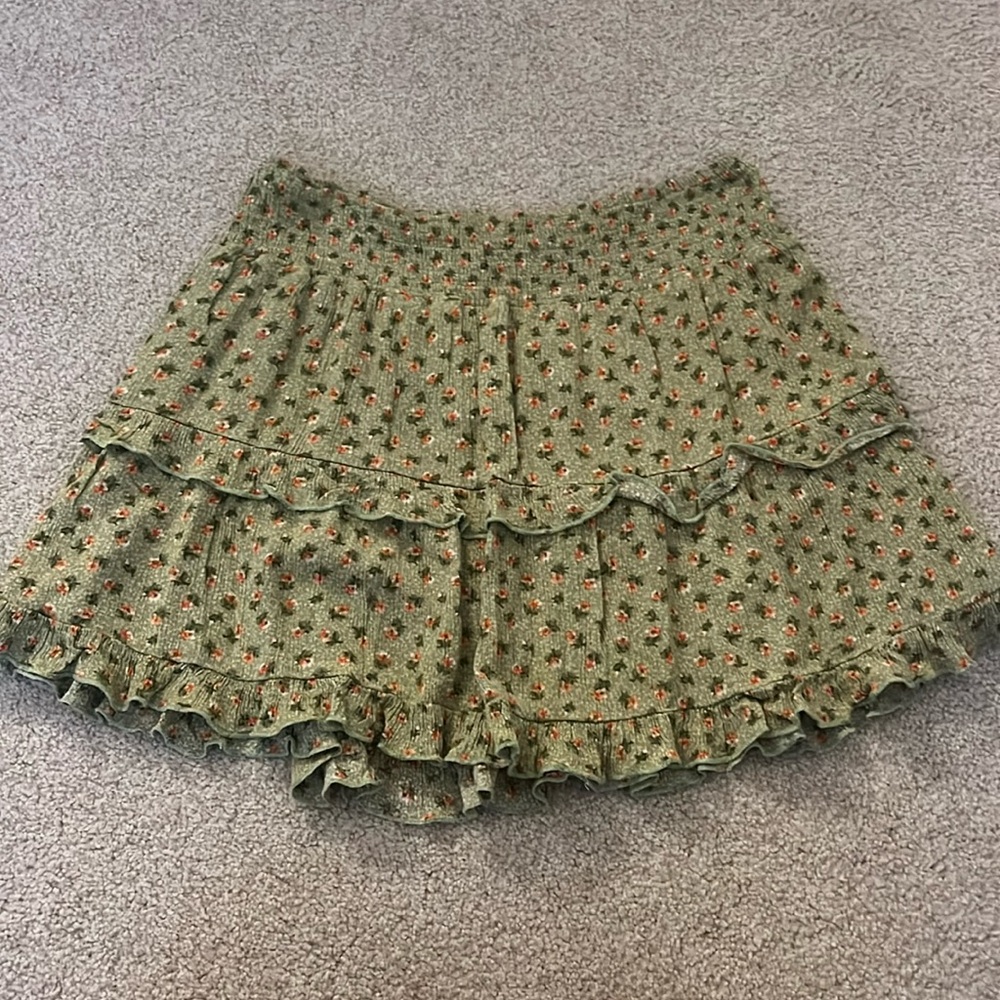 2Bella green floral skirt